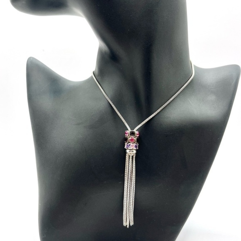 Swarovski Cham Crystal Necklace 925 Sterling Silver
